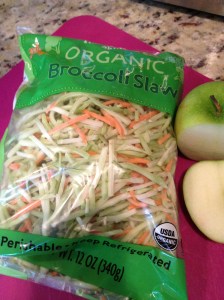 Broccoli slaw. Doesn't have to be Trader Joe's. Walmart sells bags of these. No excuses.