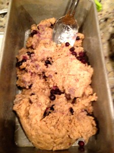 Spread into your loaf pan.