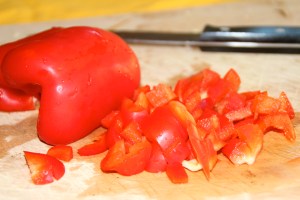 Do the same with your red pepper.
