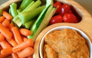 Serve it up with some fresh cut veggies.