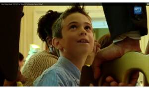 Guess whose hand that is on the chair?