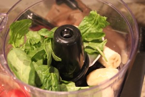 Add honey and spinach.