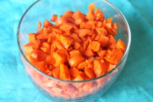 Fine-chop your carrots.