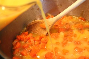 Added the orange juice.