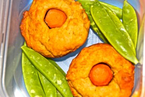 I paired these dinner muffins with snap peas.