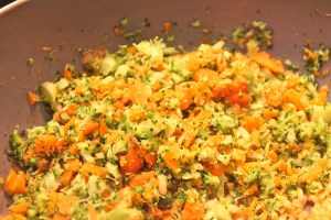 Pan fry the veggies....