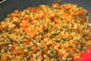 Pan fry the bulgur....