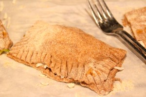 Fold dough on itself and seal the edges with the tines of the fork.