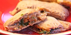 Vegetarian Spinach and Sausage Pizza Pockets