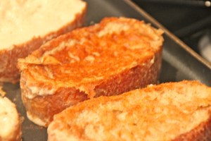 Vegan "Egg" Nog French Toast.