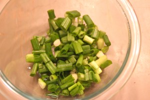 Chop some green onion.