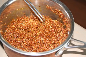 Started with my cooked quinoa...