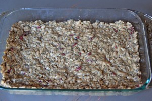 Press it into your pan.