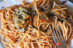 Add your spaghetti and done. Whole wheat of course.