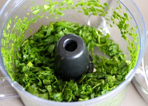 Fine chop it by hand or take the easy route and use the food processor.