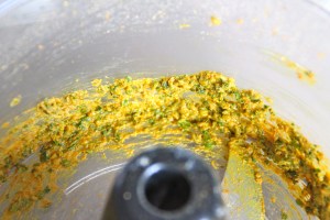 Made my cilantro and garlic concoction.