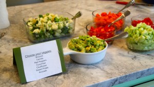 Really the possibilities are endless with this. We kept the options some what minimal so that we could stay within our time constraints and not have mom's buying too many ingredients.