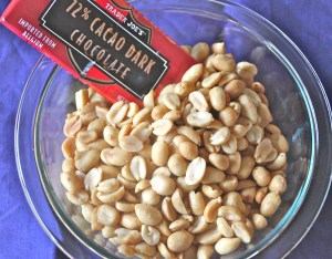 3 cups of organic peanuts meets one bar of 72% Cacao Dark Chocolate. A match made in nut butter heaven.