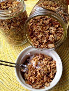 Granola done light.