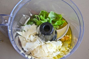 Pile the ingredients in...and whir up that food processor.