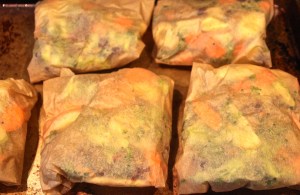 Transfer to a pan and roast it up.