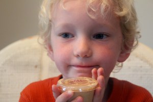 We made extra peanut butter so each kid got to take some peanut butter to go.