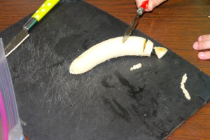 Start with your bananas...