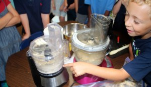 Kids are watching it get whipped down.