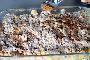 Add cinnamon mixture to the top.