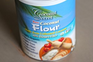 then grabbed some coconut flour...(you could use regular flour if you do not care about it being gluten free)