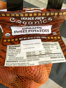 Start with a bag of sweet potatoes. This baby is a 3lb-er.