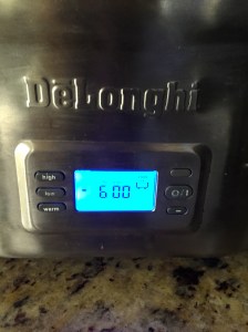 Set it on low for 6 hours. Do not be tempted to life the lid. Let that steam do the work!